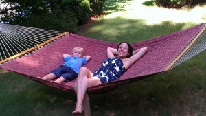 Hammock-asana with my homie, Ethan