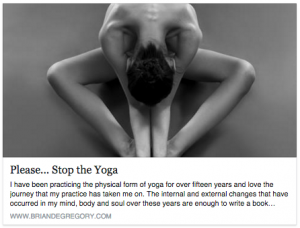 Please... Stop The Yoga